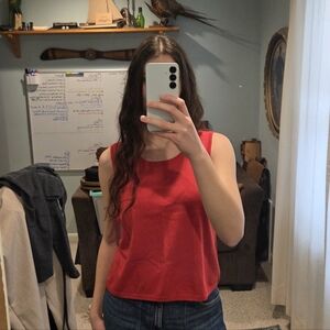 Elegant Red Women's Tank Top